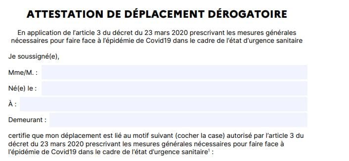 Gouvernement formulaire nouveau